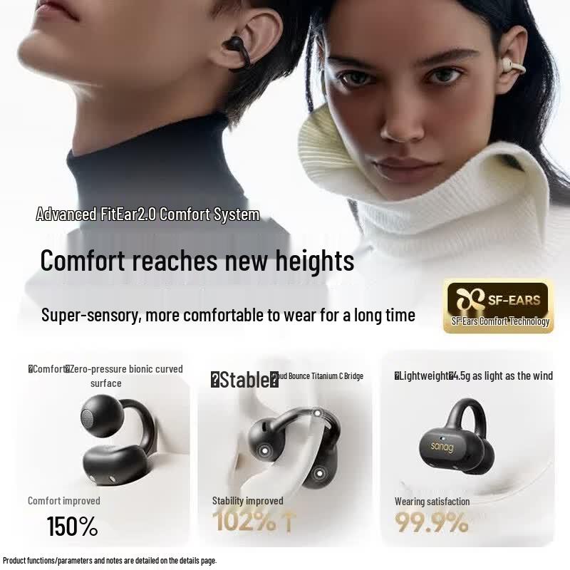 SANAG Z50 Ultra Açık Kulak Bluetooth Kulak Klipsli Kulaklık