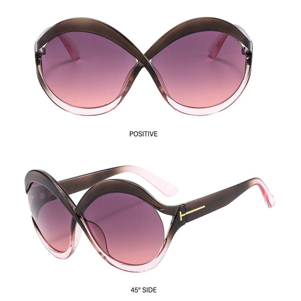 Female Hollow Frame Black Gradient Sun Glasses Cat Eye Sunglasses Shades Women Sunglasses