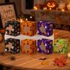 12/24Pcs Paper Halloween Treat Boxes Square Cookies Favor Boxes  Trick or Treat