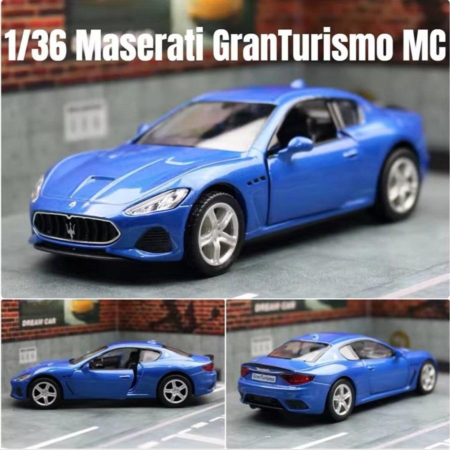 Maserati GranTurismo MC Coupe Simulation Diecast & Toy Vehicle Pull Back & Doors Open RMZ City 1:36 Alloy Car Model Gifts For Children