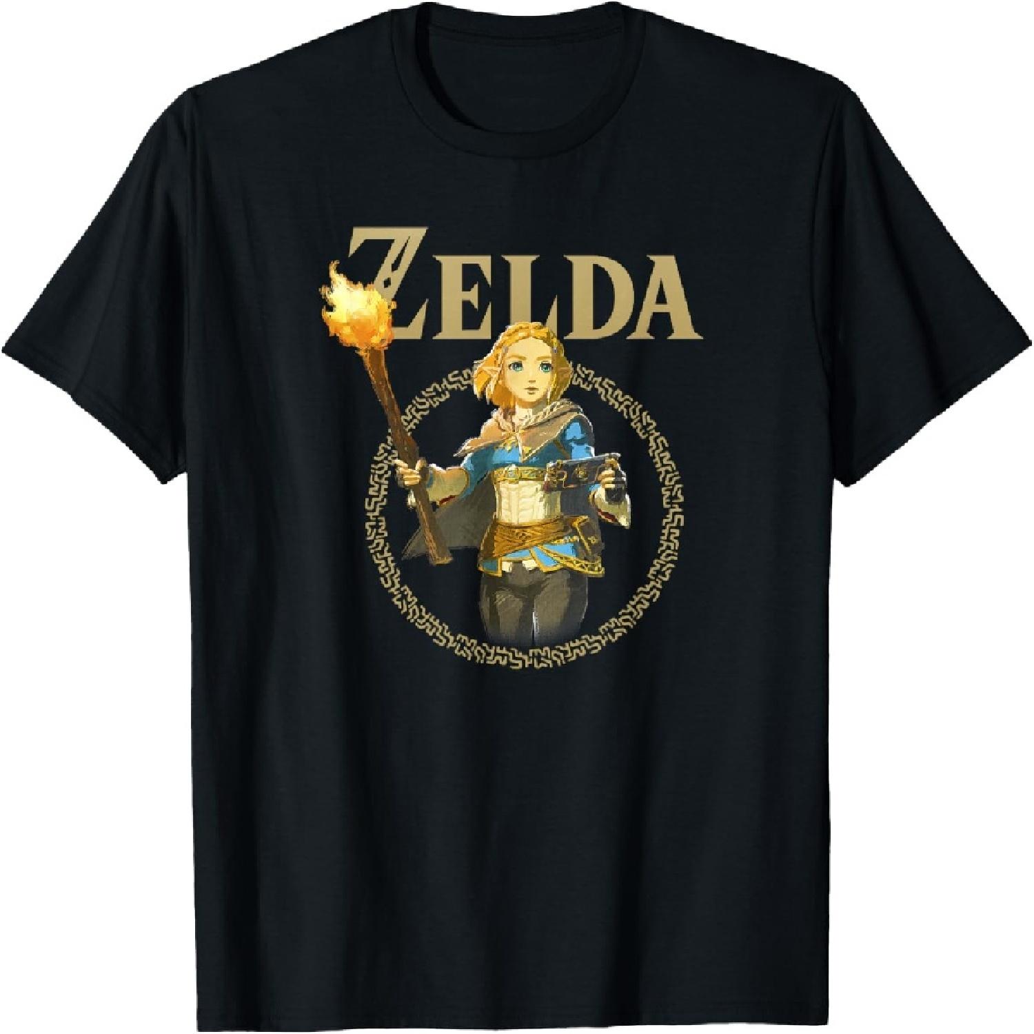Футболка с портретом Зельды из игры The Legend of Zelda Tears Of The Kingdom S