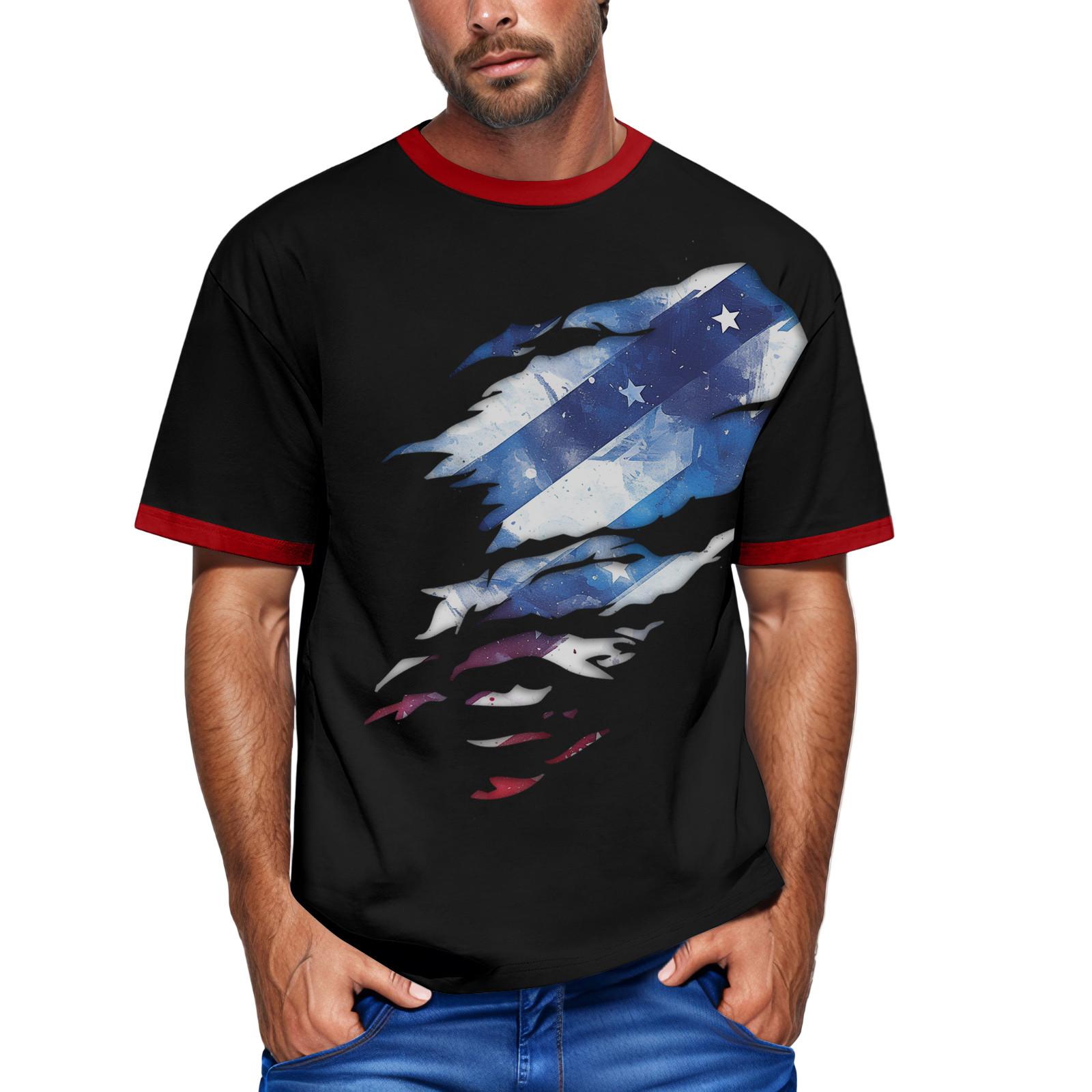 

Мужская футболка Футболки с графическим текстом Pool3D печать Уличная повседневная одежда с короткими рукавами и принтом Базовая одежда XXL винный