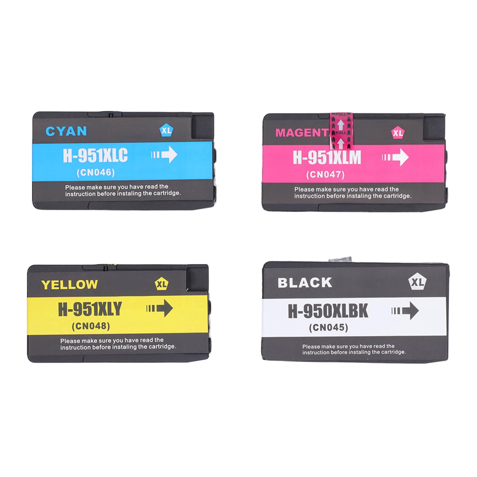 

4PCS Ink Cartridge Large Capacity BK C M Y Printer Ink Cartridge Set for Officejet Pro 251dw