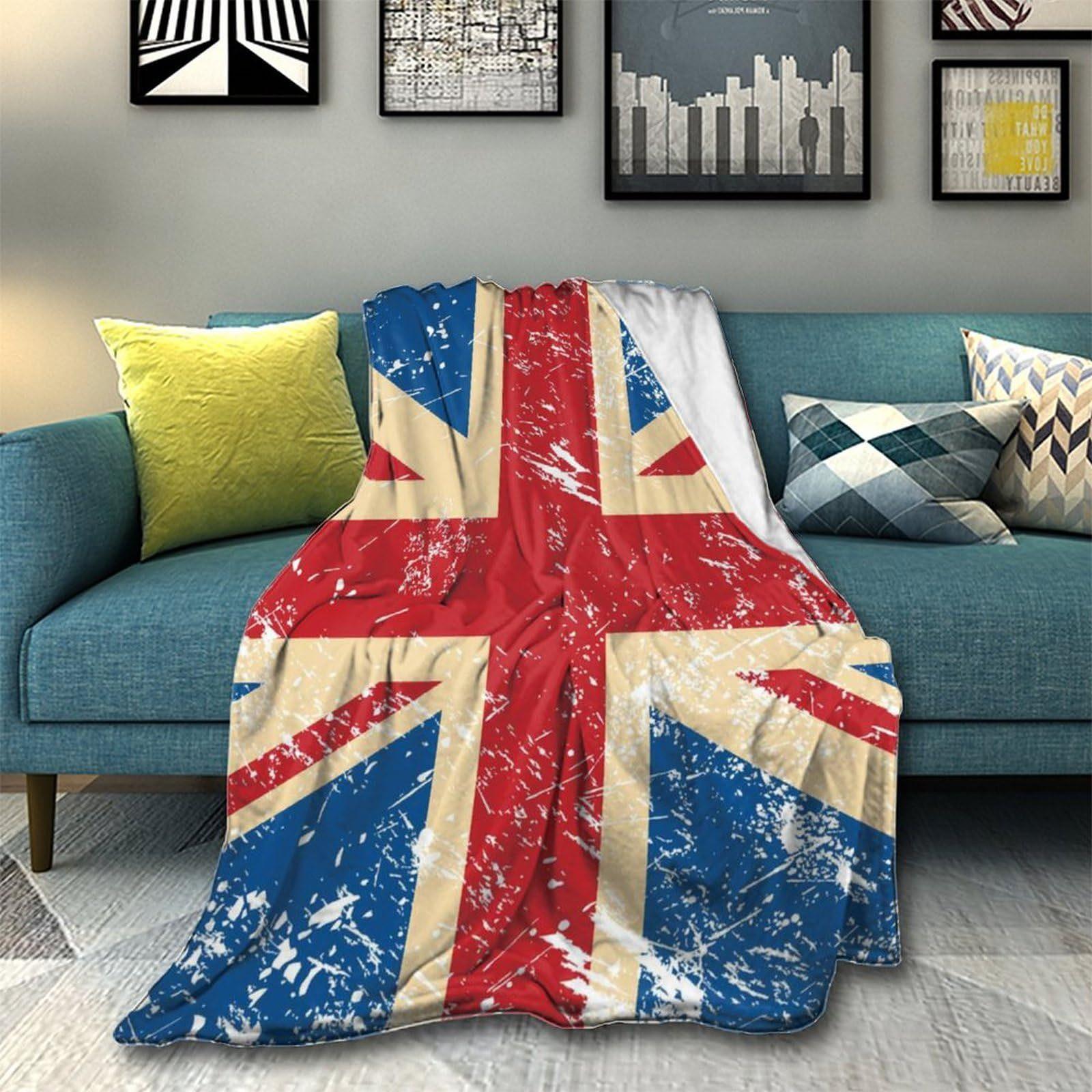

Фланелева ковдра Union Jack Ковдра для дивана Офісна ковдра для сну 75x100cm