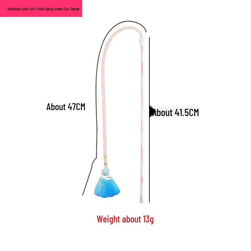 Pet Supplies Feather Bell Fairy Teaser Wand Collection - Interactive Cat Toys