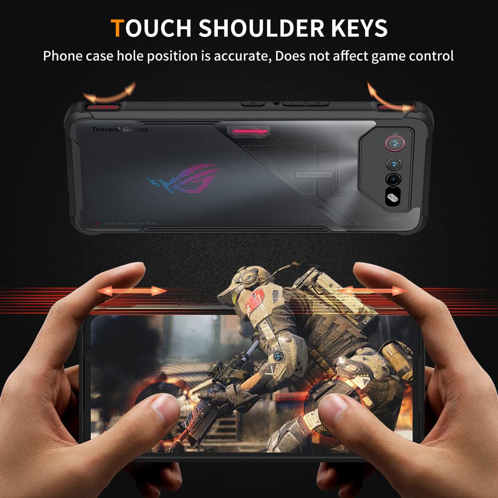 For Asus ROG Phone 6 5G/ROG Phone 7 5G Anti-Scratch Phone Case Hard PC+TPU Phone Cover