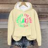 Women's Fashion Casual Long Sleeve Loose Printed Pullover Sports Long Sleeve Hooded Sweatshirt