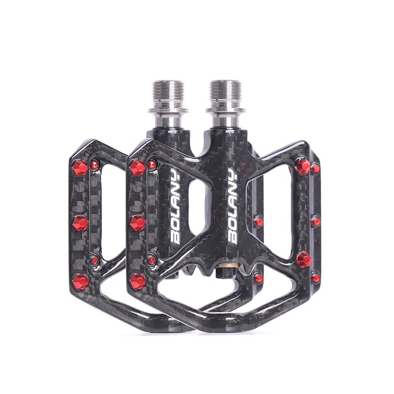 BOLANY Ultralight Carbon Fiber Bicycle Pedals Non-Slip Road Bike MTB 3 Bearing Carbon Bike Pedal Road Bicycle Accessories Carbon Fiber