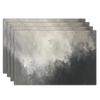 Farmhouse Placemats Set of 4, 12x18 Inch Modern Grey White and Yellow Art Painting Table Mats for Outdoor Home Party Kitchen Dining Decoration