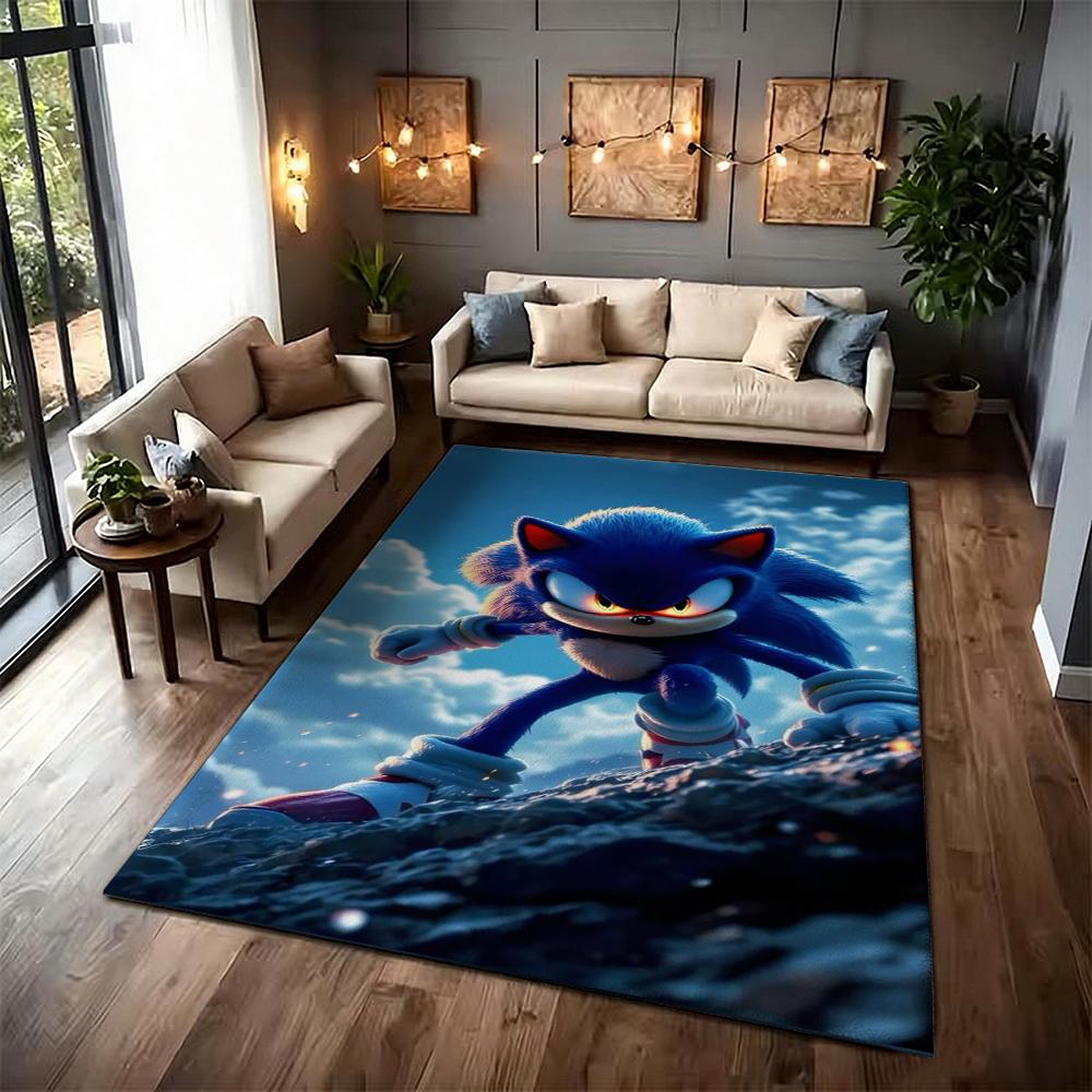 Sonic Hedgehog Carpet Bath Mat Plush Rug Small Rug Living Room Rug Bedroom Rug Machine Washable