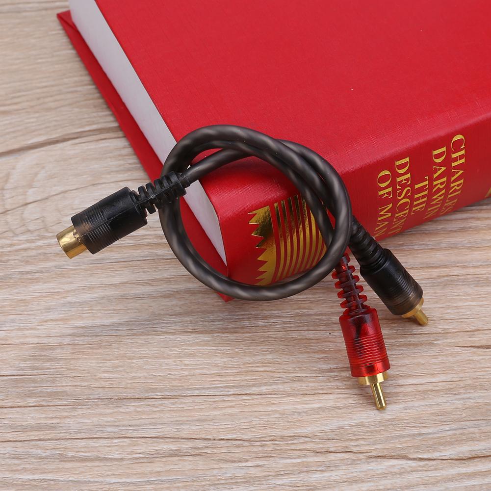 1-3PCS 27cm 1 RCA Female To 2 RCA Male Splitter Cable One Point Two Car Amplifier Audio Cord Pure Copper for Subwoofer SpeakerGood Product
