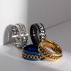 Trendy Titanium Steel Rotating Chain Decompression Ring for Men and Women - Durable, Fade-Resistant, Must-Have Accessory