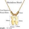 Nextvance Stainless Steel Date Child Baby Boy Girl Engrave Necklace Family Gold Color Pendant for Birthday Memorial Gift