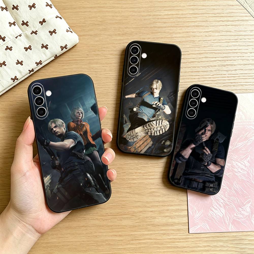 Game Resident Evil Requiem Leon S Phone Case For Samsung Galaxy A73,A72,A71,A70,A53,A52,A51,Others Soft Black Cover