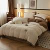 Thickened Milk Fleece Bed Four-Piece Set Coral Flannel Quilt Cover Bed Sheet Three-Piece Set
