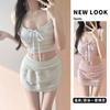 Pure Desire Style Sweet Solid Color Sling Lace Slimming Conservative Skirt Hot Vacation Swimsuit Women's