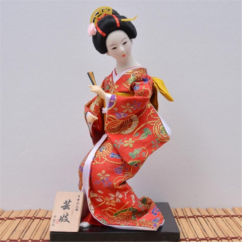 12Inch Japanese Kimono Toy Ornament for Restaurant and Home Decoration with Elegant Designing Optional Figurine Type
