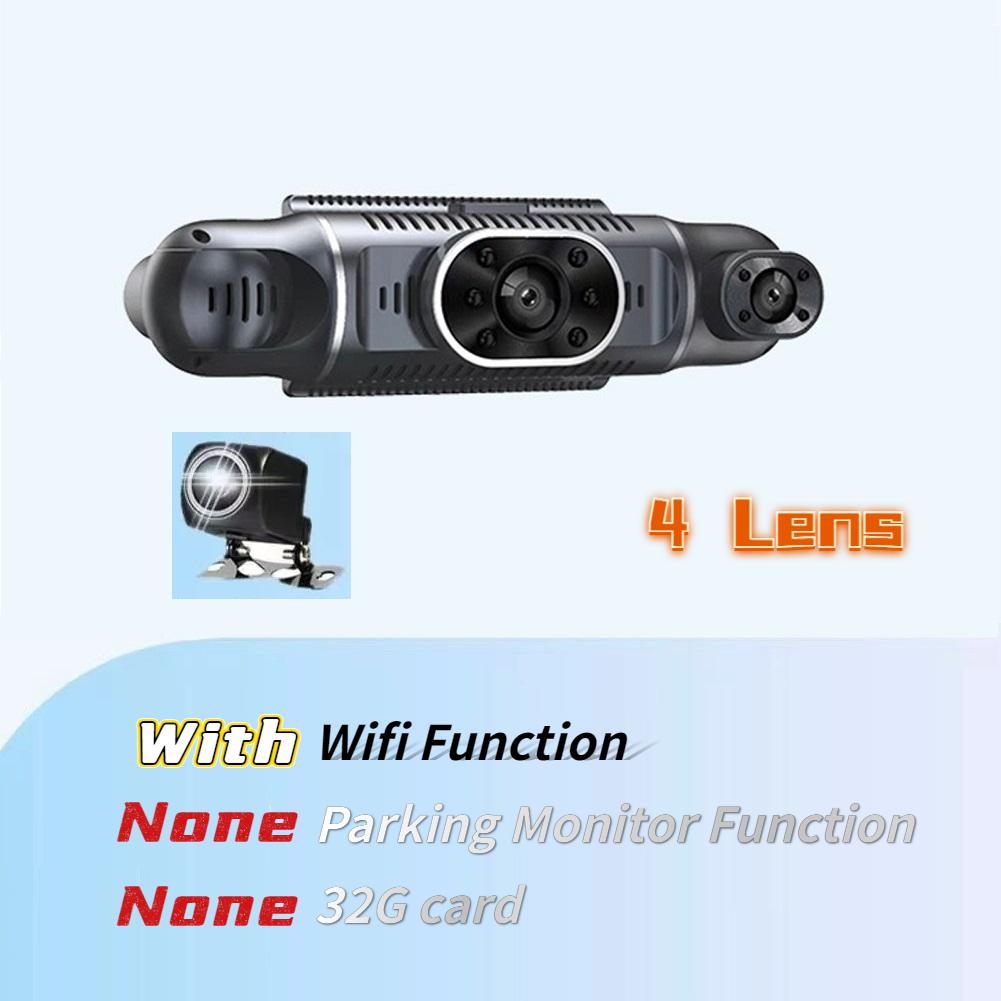 Bil Dash Cam Kjørekamera HD 1080P med Night Vision Loop-opptak Valgfri 24-timers parkeringsmonitor og WiFi-funksjon