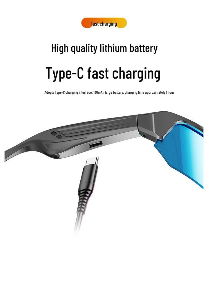 YJ006 Smart Cycling Sunglasses - Unisex Outdoor Sports Glasses with Bluetooth Calling & Music Feature