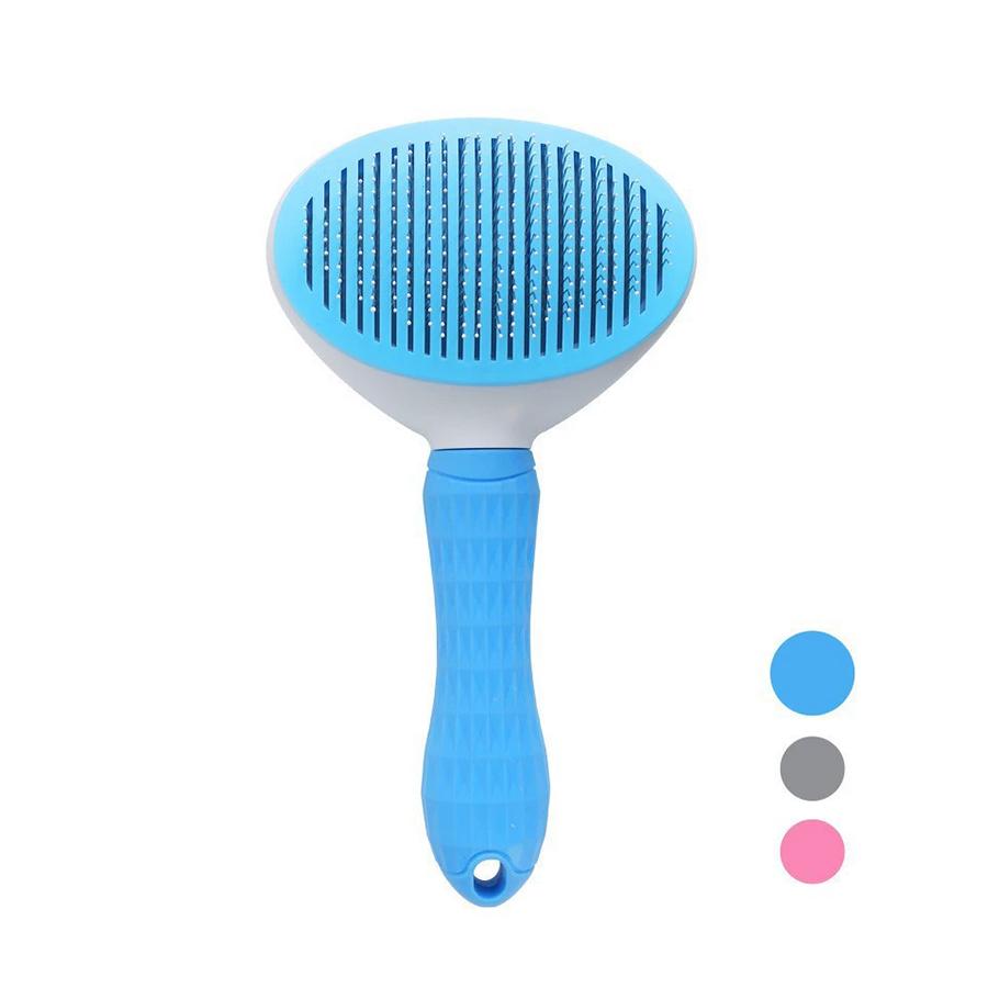 

1pc - New pet brush, suitable for cats and dogs to comb their hair and remove floating hair синий