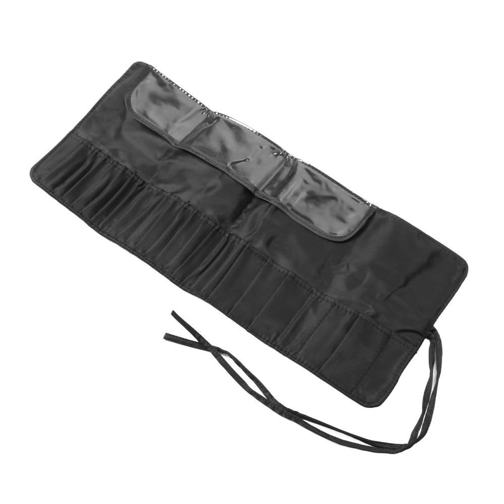 26 Holes Makeup Brush Case Waterproof Black Cosmetic Tool Storage Bag Multifunctional Large Capacity Makeup Brush Organizer