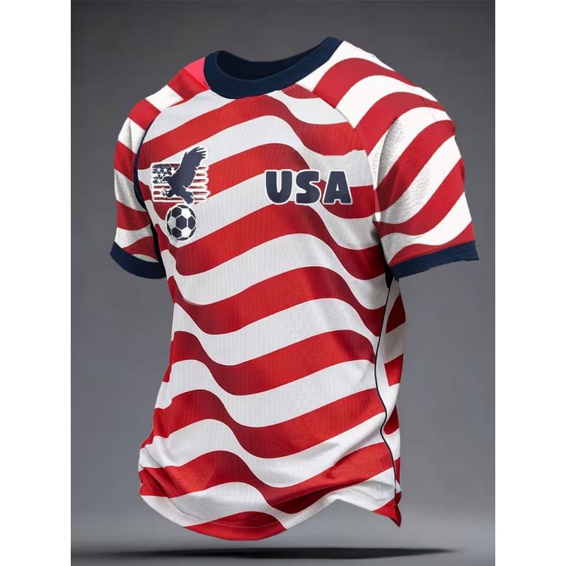 Moda Uomo T-shirt da Uomo Stampata 3D Girocollo Manica Corta Trendy Streetwear