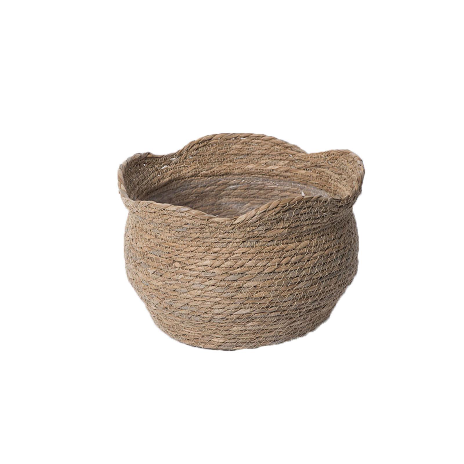 

Rustic Woven Grass Floor Flower Pots For Indoor Home Decoration And Creative Green Plants And Succulents M хакі