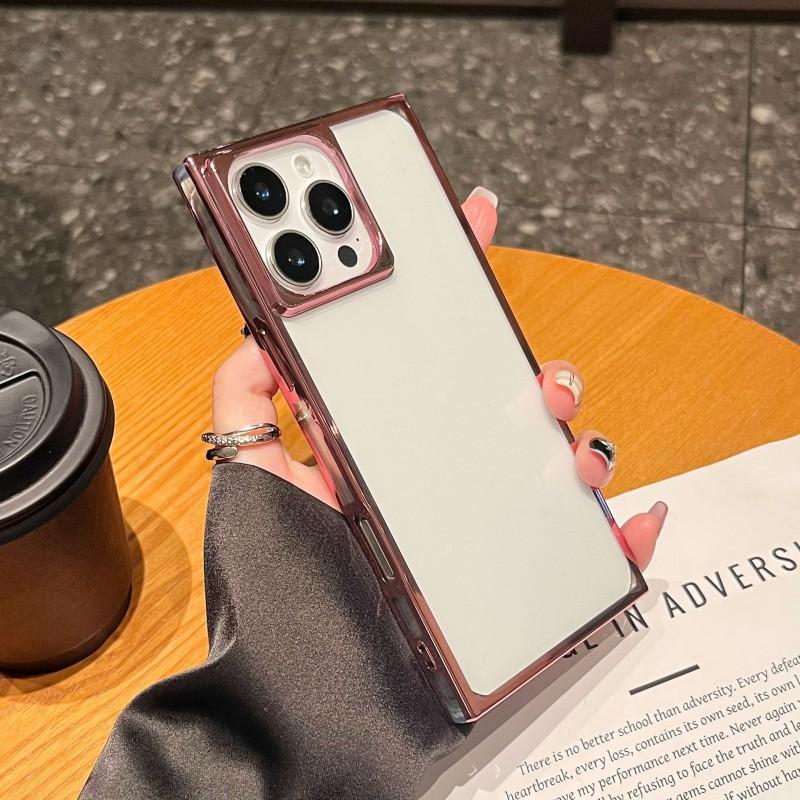 

Crystal Plating Suitable IPhone 16 Promax Phone Case Apple 15 Transparent 14 Anti Drop iPhone 16 Pro розовый