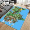 Cartoon Pirate Island Map Carpet suitable as a non-slip mat for the living room or bedroom sofa