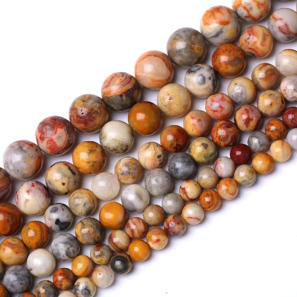 

Агат Сумасшедший Кружево Камень Натуральные Круглые Бусины 15 Нить Гладкие Свободные Разделительные Бусины 4/6/8/10/12мм для Изготовления Ювелирных Изделий DIY Браслеты Аксессуары Dia 6mm