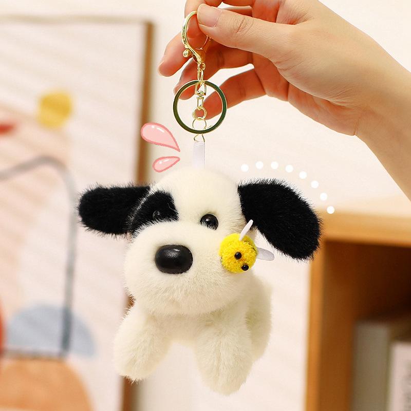 Big-Eared Dog Plush Doll Keychain Student Schoolbag Backpack Pendant Boutique Store Little Doll