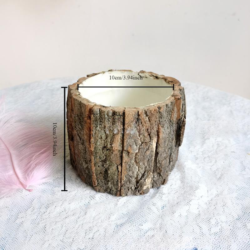 Dekoracja Biurka Sztuka Kwiatowa Kora Drzewa Wiadro na Kwiaty Kreatywne Kwiaty Doniczkowe Materiały do Aranżacji Kwiatowych Pastoralne Pudełko na Kwiaty