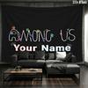 Among Us Custom Name Wall Tapestry Aesthetic Wall Hanging Printed Fabric Blanket Decorative Tapestries for Bedroom Living Room Home Decor