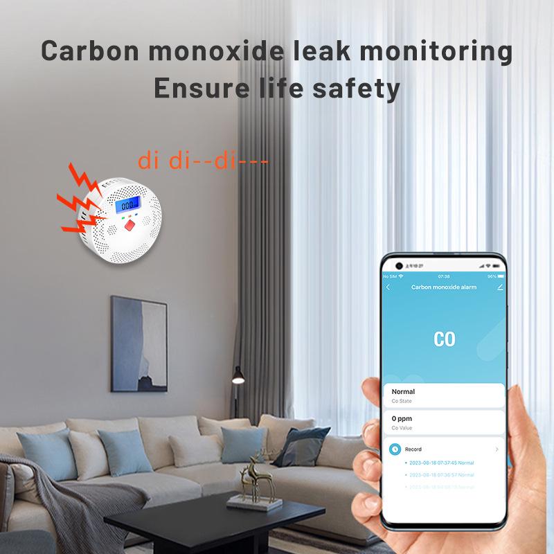 WiFi TUYA Smart Carbon Monoxide & Kitchen Gas Leak Detector Alarm