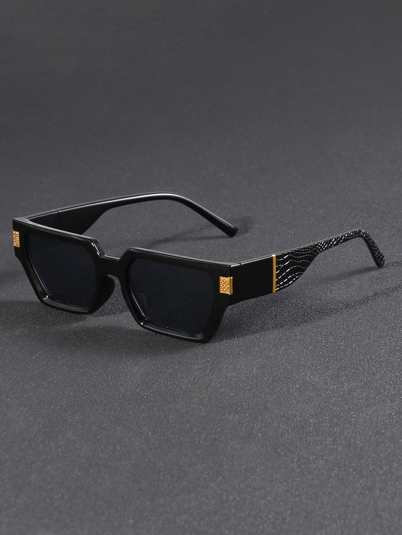 

A pair of men s plastic polygon cool Korean-style ins trendy sunglasses suitable for outdoor sun protection чёрный