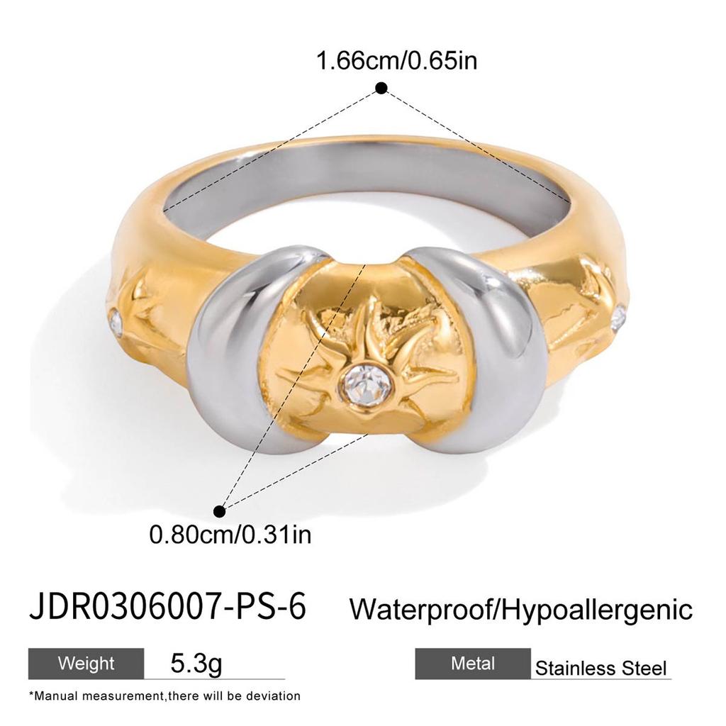 Titanium Steel Ring Mid-Ancient Light Luxury Ring Stainless Steel Ornament Women's High-Grade Jewelry Non-Fading Ring