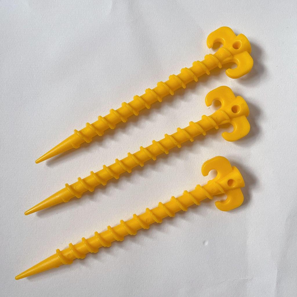 Luminous Spiral Tent Pegs - Portable Ground Anchors for Outdoor Camping