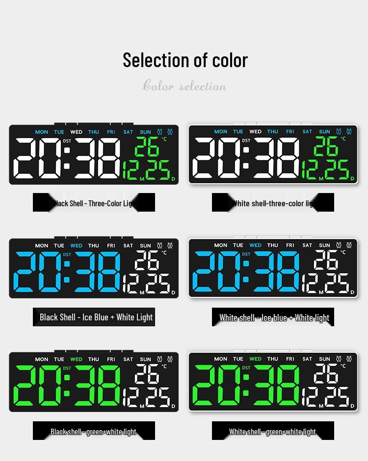 Multi-Function LED Digital Alarm Clock with USB Output