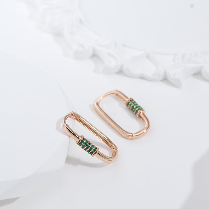 Boucles d'oreilles créoles minimalistes pour femmes, bijoux quotidiens de fête en Zircon multicouche