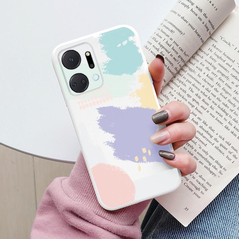 

For Honor X7a 2023 Back Cover Protective Case Soft Silicone Cute Cartoon Cat Frog Case For Honor X 7a HonorX7a 6.75 Coque Shell Honor X7a