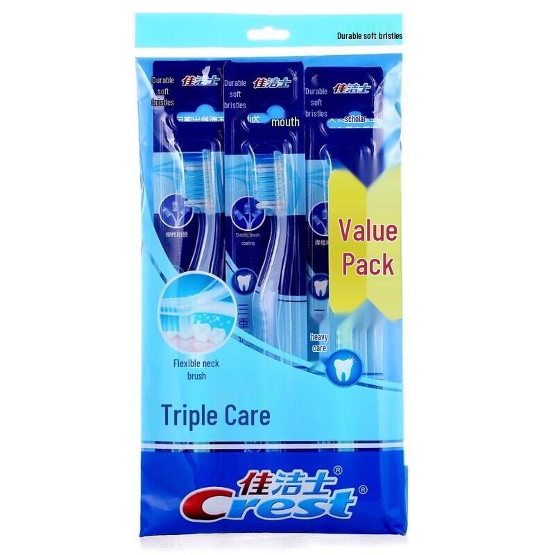 Crest Triple Care Soft Bristle Adult Toothbrush