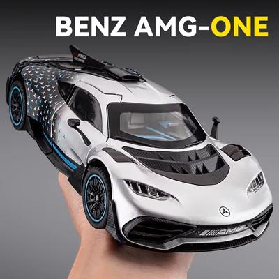 Nuovo 1:24 Mercedes-Benz AMG ONE Super Racing modello di auto in lega pressofusa con suono e luce da collezione hobby regalo di compleanno per adulti ragazzo giocattolo alla moda ornamenti
