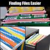 Hanging File Folder Tabs 60PCS Plastic Hanging Folder Labels and erts Clear Tabs for File Folders Quick Identification