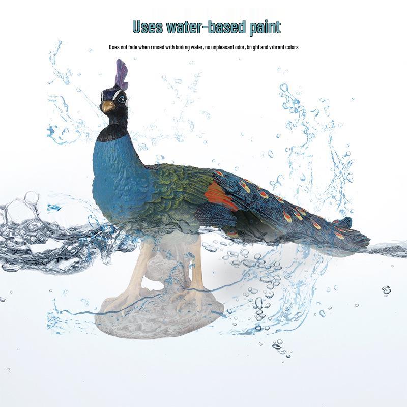 Early Education Animal Models: Blue and Green Peacock - Cognitive Gifts and Decorative Ornaments