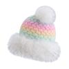 New Women Cute Plush Pompoms Winter Hat Trendy Streetwear Knitted Hat Lovely Dandy Cap For Girls