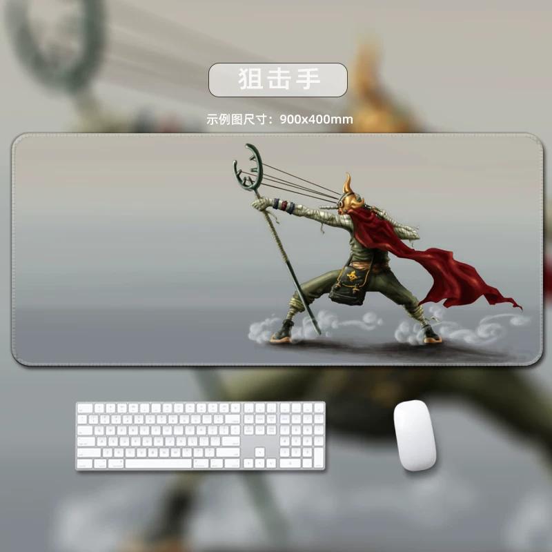 One Piece Leather Mouse Pad  Oversized Small Office Gaming Keyboard Pad Desk Pad Bristle Bracelet  Monkey D. Luffy  Roronoa Zoro  Decorative Desk Mat