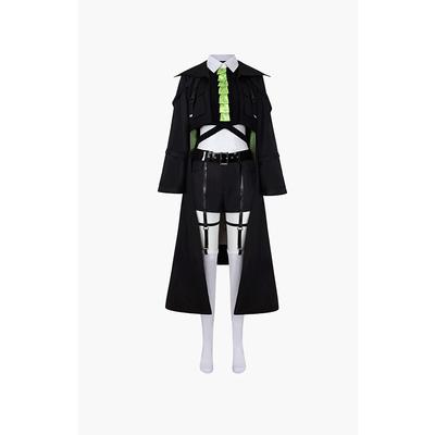 Project Sekai Mikku 3. Jubiläum Vivid Bad Squad Cosplay Uniform Outfit Mikku Cosplay Frau Mysteriöses Schwarzes Set Halloween