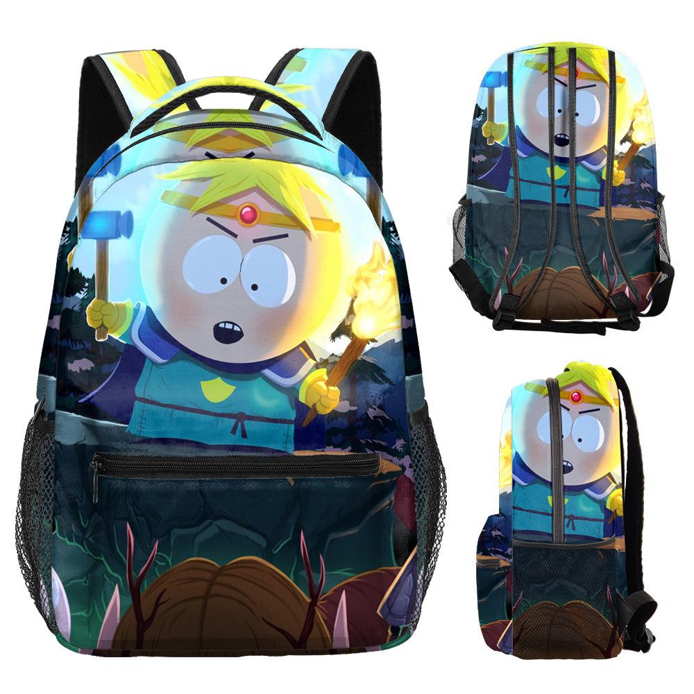 South Park School Bag Cartoon Backpack Sout Park Digital Full Print Kids Backpack