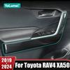 Door Armrest Bowl Panel Cover Strip Trims Stickers For Toyota RAV4 XA50 -  2024 RAV 4 Hybrid ABS Car Accessories