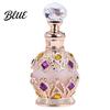 Flacone Profumo Ricaricabile 15ML Flacone Lusso Vintage Olio Essenziale & Fragranza Contenitore Profumo Vuoto in Vetro Stile Arabo di Dubai per Viaggio Compatto